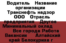 Водитель › Название организации ­ Транснефть надзор, ООО › Отрасль предприятия ­ Другое › Минимальный оклад ­ 25 000 - Все города Работа » Вакансии   . Алтайский край,Белокуриха г.